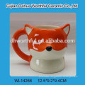 2016 hotsell tall ceramic cup with fox shape